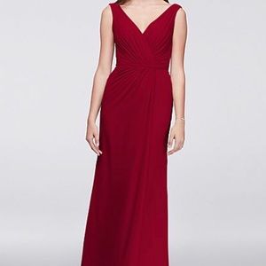 David’s Bridal Chiffon Pleated Bridesmaid Dress